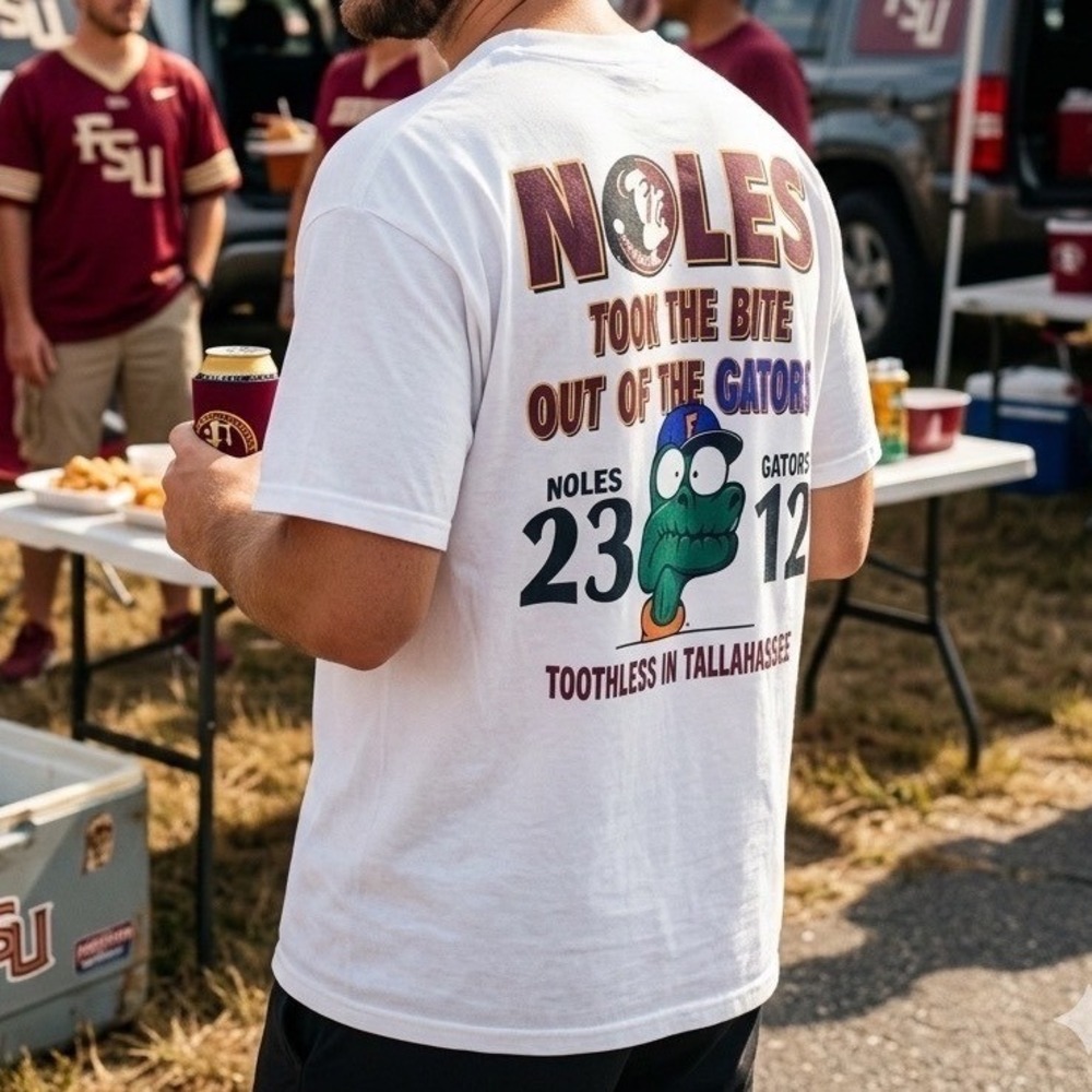Vintage 1998 FSU Seminoles Hanes Beefy-T Shirt Mens 2XLWhite Florida Gators Beat